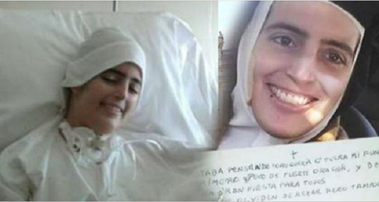 Questo è il motivo perché suor Maria Cecelia è Morta con un volto sorridente  di beatitudine, questo è il messaggio che ha voluto lasciare.