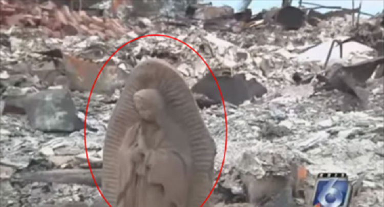 Video inspiegabilmente l’uragano non sfiora la Vergine Maria.