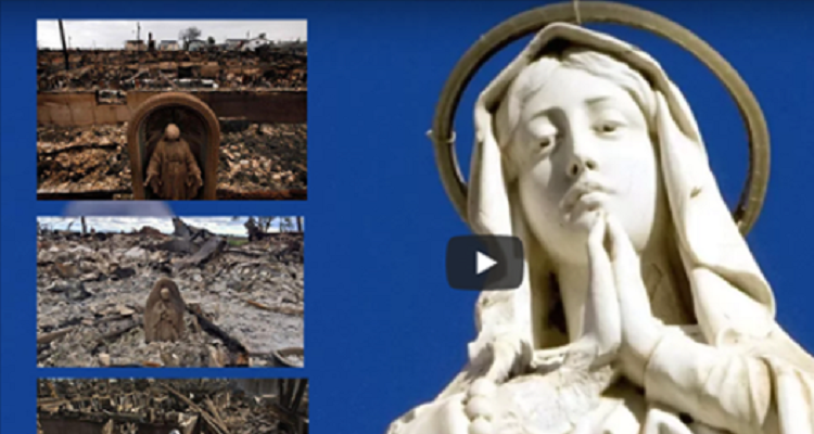 Questo è il motivo perché le statue della Vergine Maria sopravvivono ai Disastri che stanno devastando il mondo.