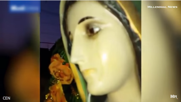 Miracolo in Video!! Statua della Vergine Maria di Guadalupe ‘piange’ davanti a fedeli e curiosi In Messico, momenti che devono assolutamente far riflettere